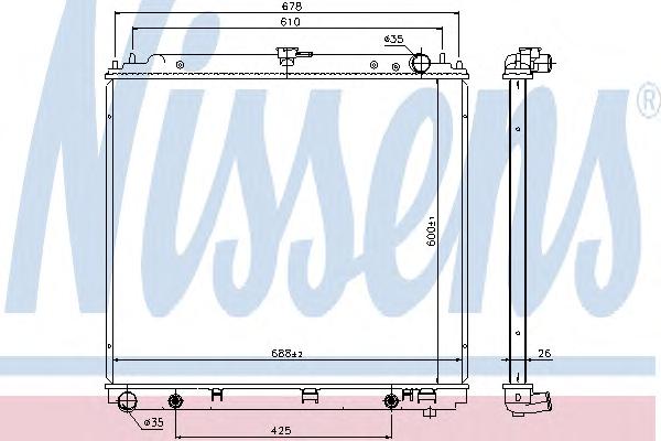 Радиатор, охлаждение двигателя NISSENS