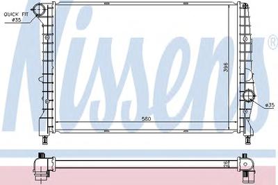 Радиатор, охлаждение двигателя NISSENS 60058