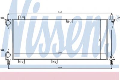 Радиатор, охлаждение двигателя NISSENS 617731