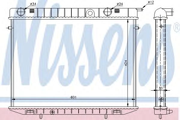 Радиатор, охлаждение двигателя NISSENS