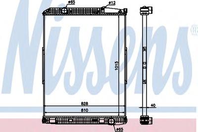 Радиатор, охлаждение двигателя NISSENS 671690