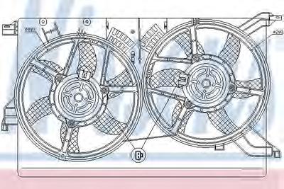 Вентилятор, охлаждение двигателя NISSENS 85578