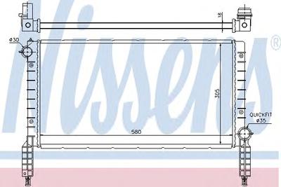 Радиатор, охлаждение двигателя NISSENS 61768