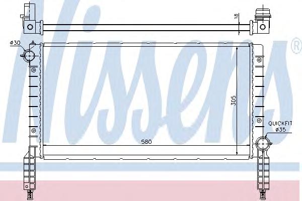 Радиатор, охлаждение двигателя NISSENS