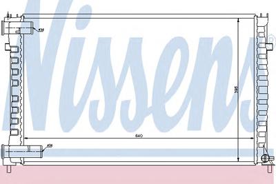 Радиатор, охлаждение двигателя NISSENS 61322