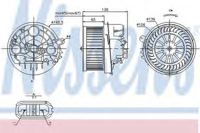 Вентилятор салона NISSENS 87091