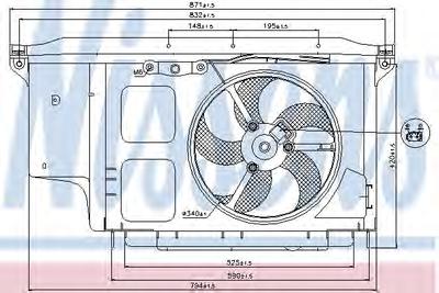 Вентилятор, охлаждение двигателя NISSENS 85007