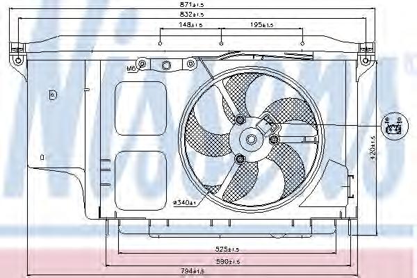 Вентилятор, охлаждение двигателя NISSENS