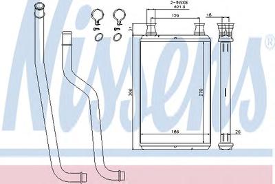 Теплообменник, отопление салона NISSENS 70978