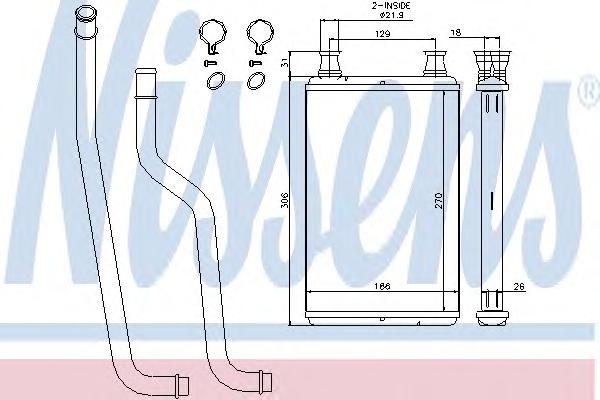 Теплообменник, отопление салона NISSENS