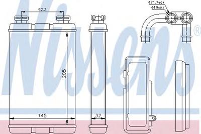 Теплообменник, отопление салона NISSENS 70520