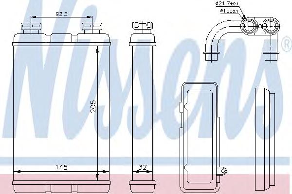 Теплообменник, отопление салона NISSENS
