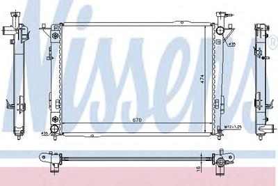 Радиатор, охлаждение двигателя NISSENS 67521