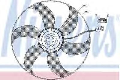 Вентилятор, конденсатор кондиционера NISSENS 85403