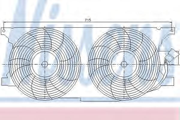 Вентилятор, конденсатор кондиционера NISSENS
