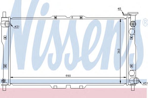 Радиатор, охлаждение двигателя NISSENS