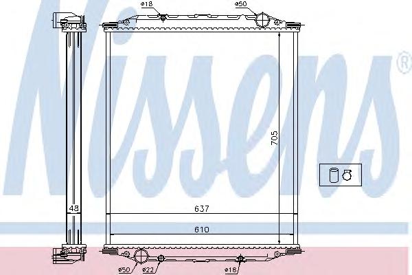 Радиатор, охлаждение двигателя NISSENS