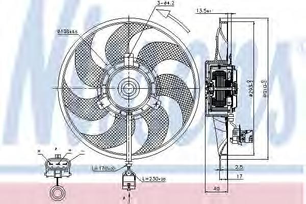 Вентилятор, охлаждение двигателя NISSENS