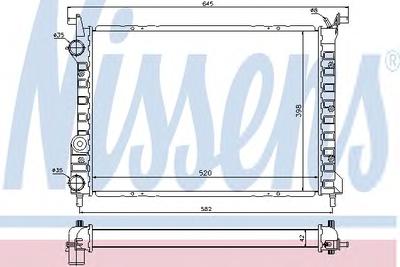 Радиатор, охлаждение двигателя NISSENS 61804