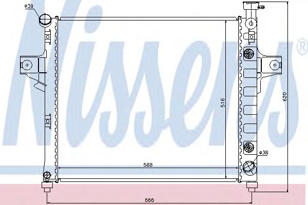 Радиатор, охлаждение двигателя NISSENS