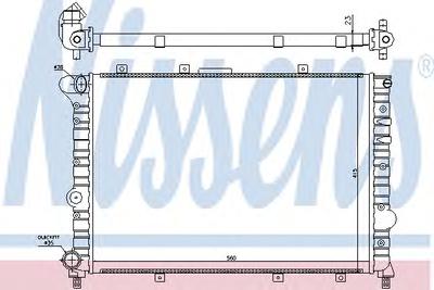Радиатор, охлаждение двигателя NISSENS 60041