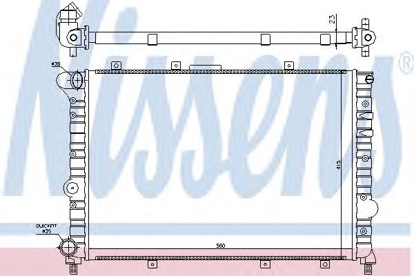 Радиатор, охлаждение двигателя NISSENS