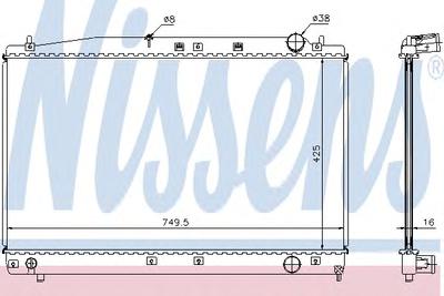 Радиатор, охлаждение двигателя NISSENS 64654A