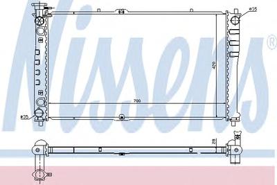 Радиатор, охлаждение двигателя NISSENS 66641