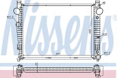 Радиатор, охлаждение двигателя NISSENS 62771A