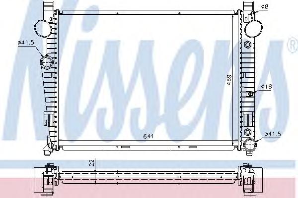 Радиатор, охлаждение двигателя NISSENS