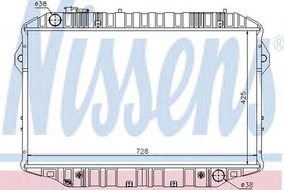 Радиатор, охлаждение двигателя NISSENS 64861