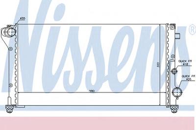 Радиатор, охлаждение двигателя NISSENS 617847