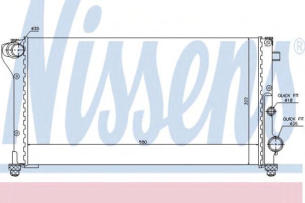 Радиатор, охлаждение двигателя NISSENS