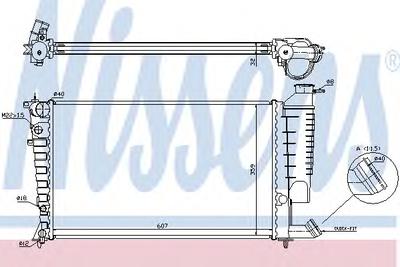Радиатор, охлаждение двигателя NISSENS 61317A
