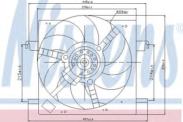 Вентилятор, охлаждение двигателя NISSENS
