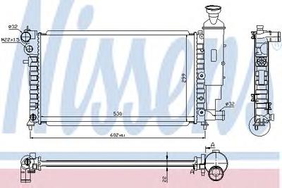 Радиатор, охлаждение двигателя NISSENS 63537A
