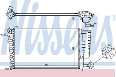 Радиатор, охлаждение двигателя NISSENS 635181