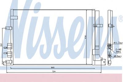 Конденсатор, кондиционер NISSENS 94871