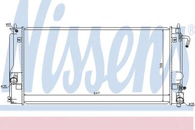 Радиатор, охлаждение двигателя NISSENS 64822
