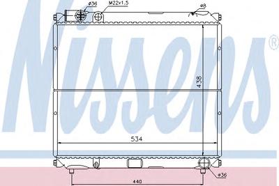 Радиатор, охлаждение двигателя NISSENS 64179