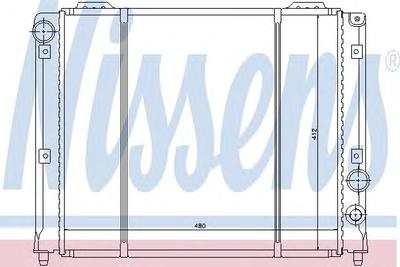 Радиатор, охлаждение двигателя NISSENS 60051