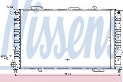 Радиатор, охлаждение двигателя NISSENS 60053