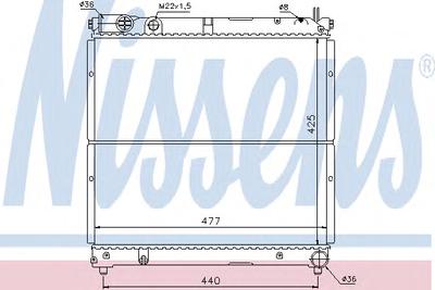 Радиатор, охлаждение двигателя NISSENS 64164