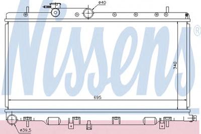 Радиатор, охлаждение двигателя NISSENS 67708
