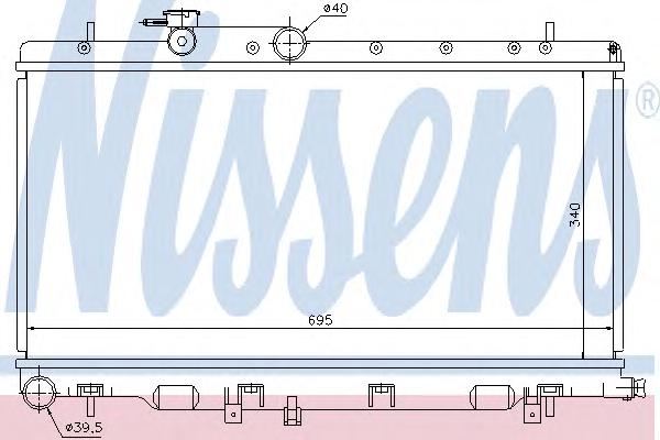 Радиатор, охлаждение двигателя NISSENS