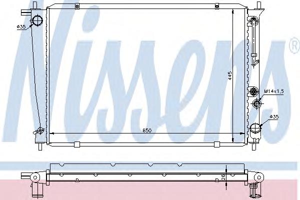 Радиатор, охлаждение двигателя NISSENS