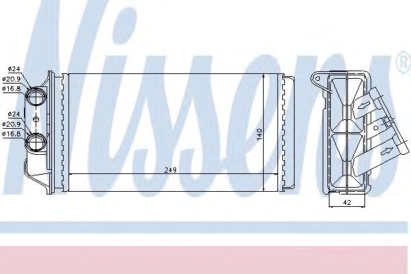 Теплообменник, отопление салона NISSENS