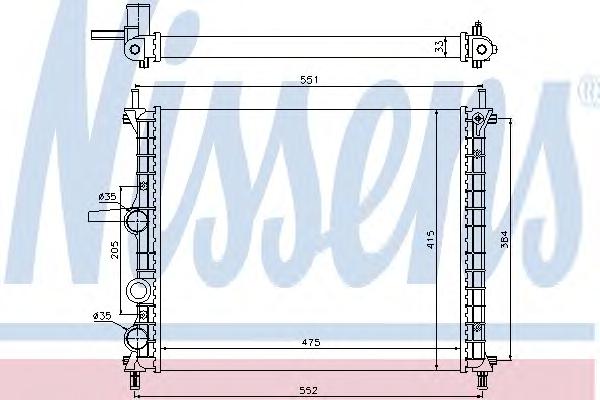 Радиатор, охлаждение двигателя NISSENS