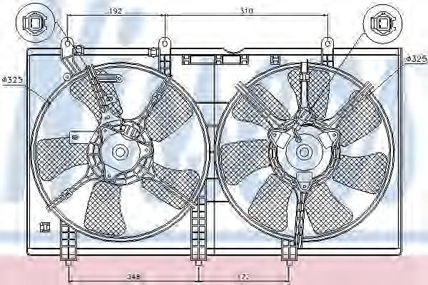 Вентилятор, охлаждение двигателя NISSENS