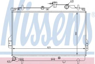 Радиатор, охлаждение двигателя NISSENS 67484